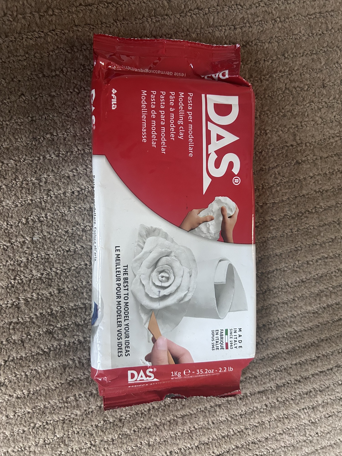 DAS white modelling clay - 1kg