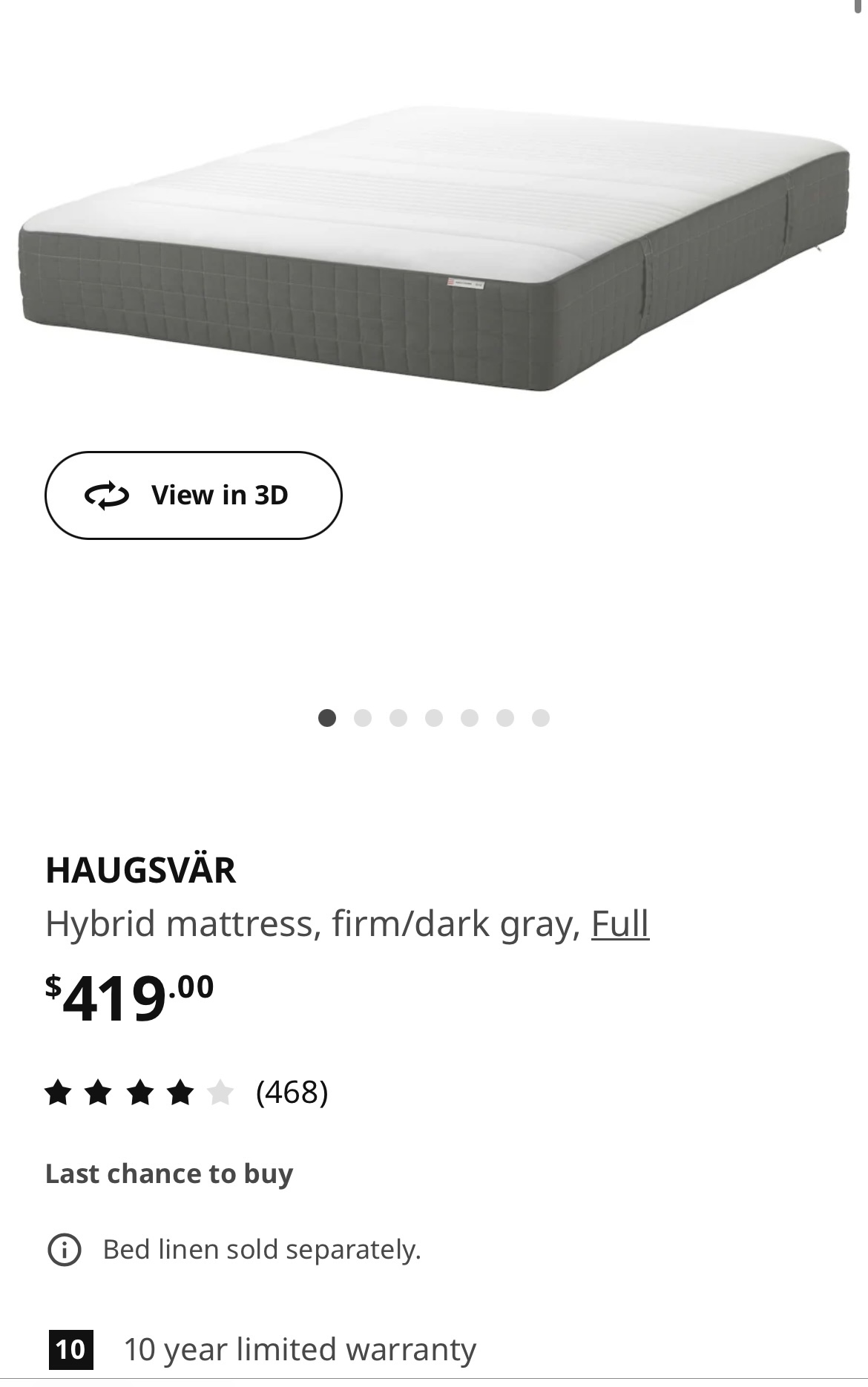 IKEA MALM Double/ Full Bed Frame with Mattress | MOVING SALE❤️‍🔥 - photo 3