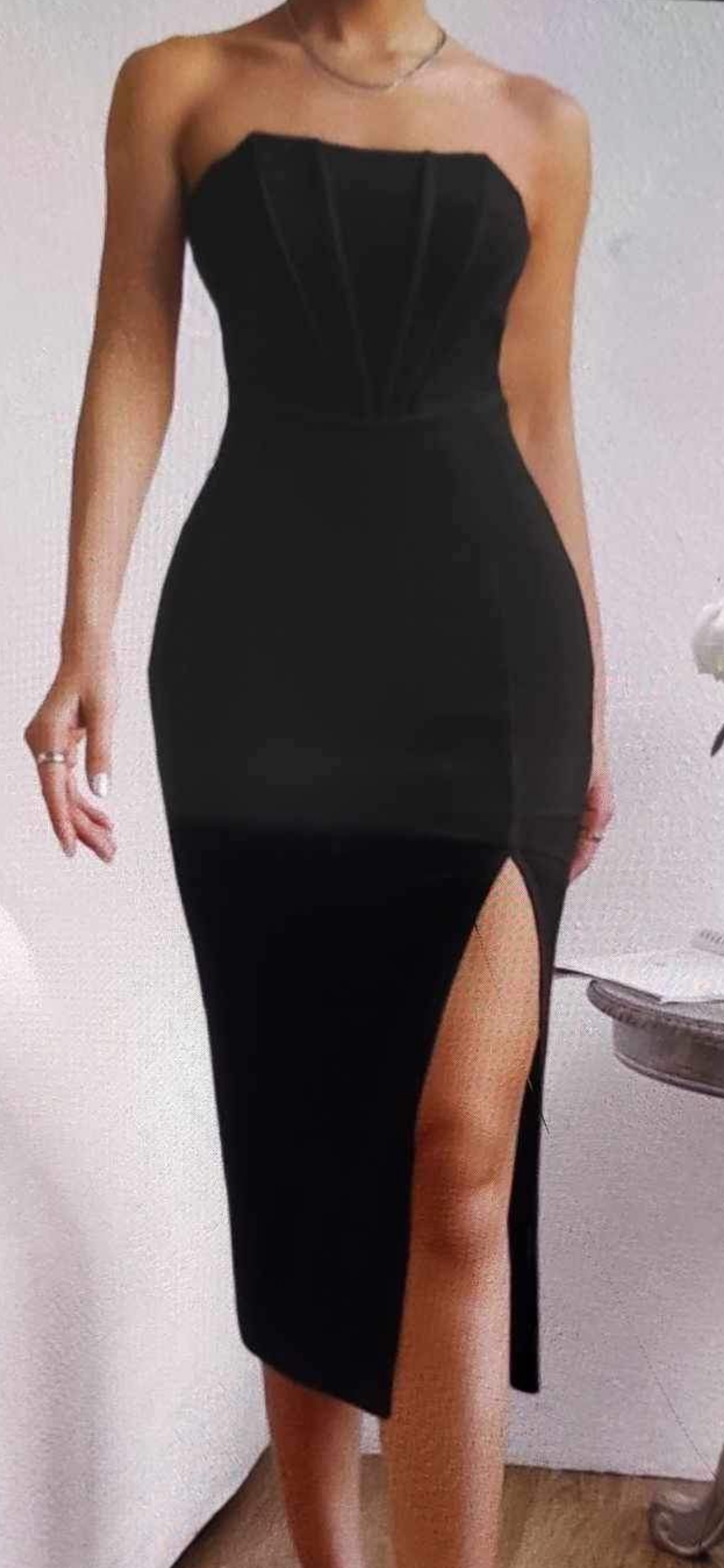 Black Strapless Dress
