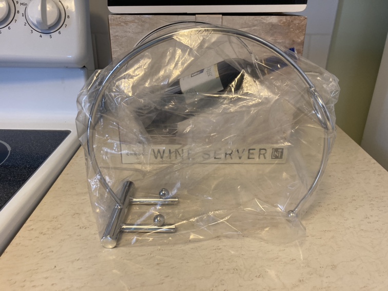 NEW Linen n Things Chrome Wine Server and  Holder - photo 2