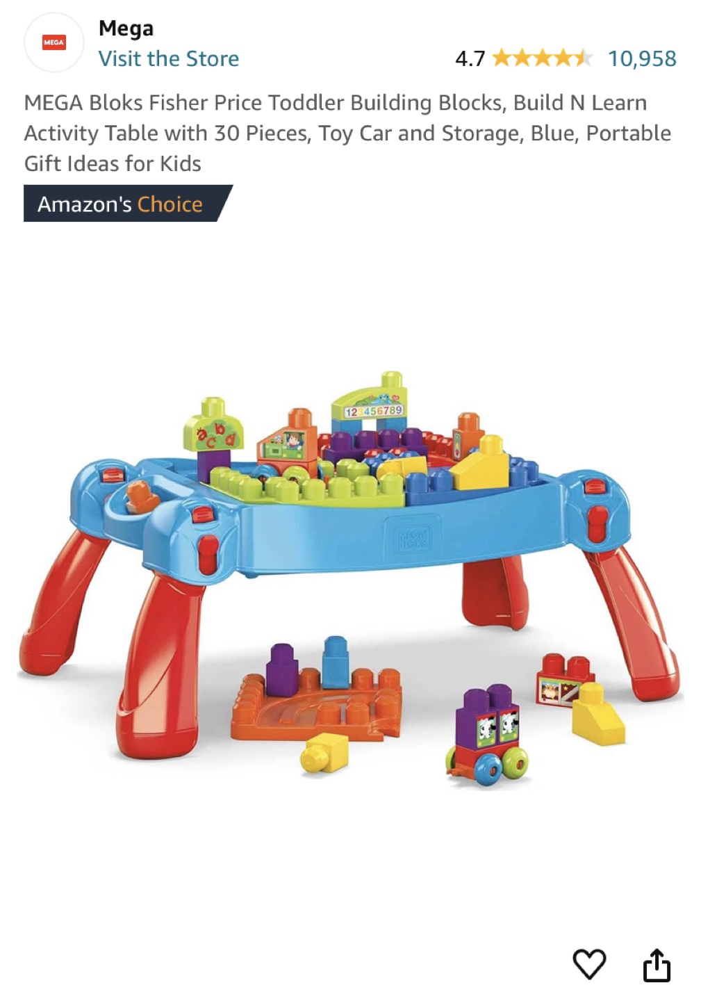 MegaBlocks Table with Storage