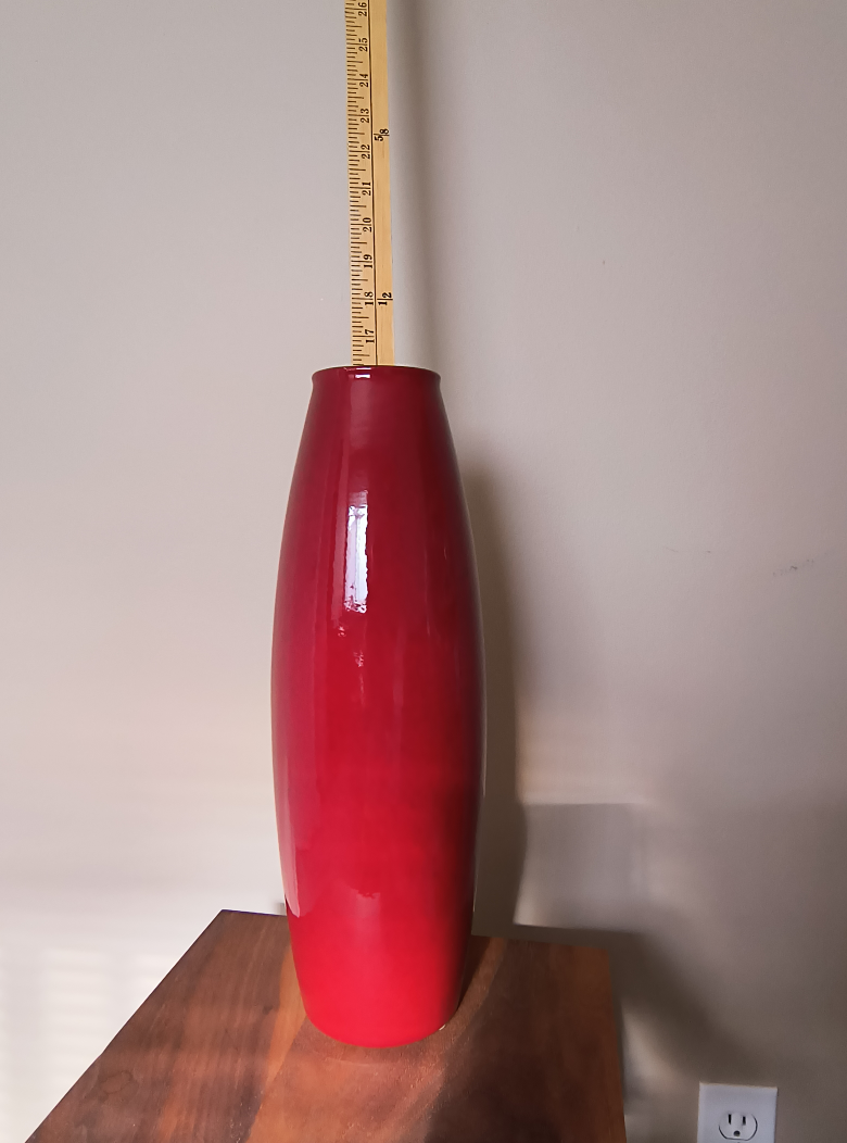 Red Ceramic Vase