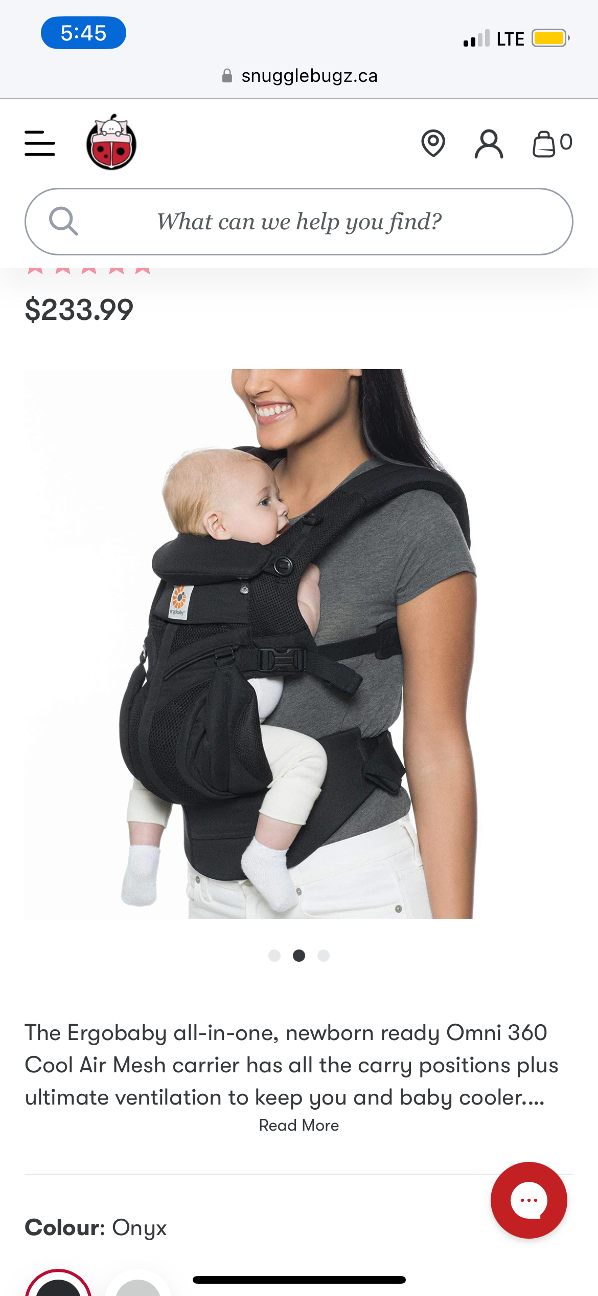 Ergobaby Omni 360 Cool Mesh Air Baby Carrier in Black - photo 2