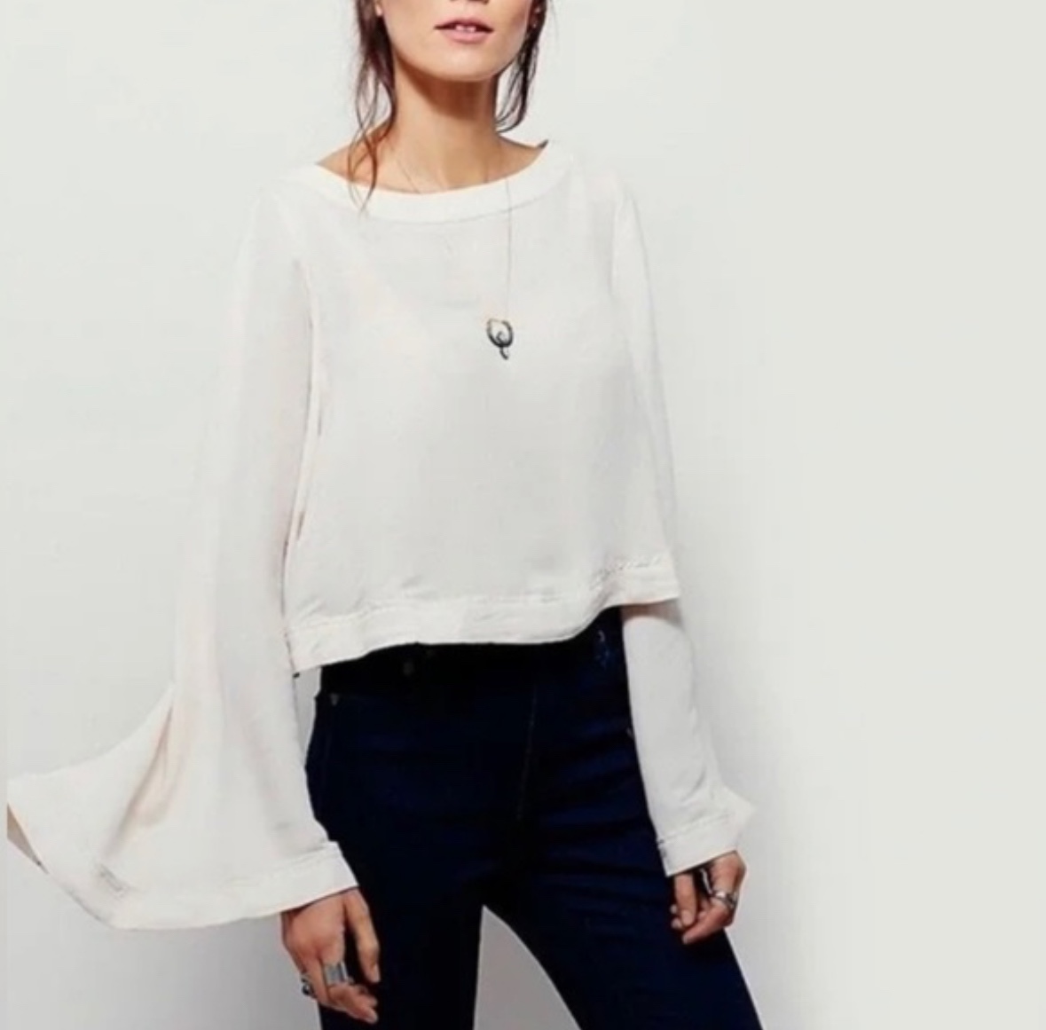 Free People Bell Sleeve Top