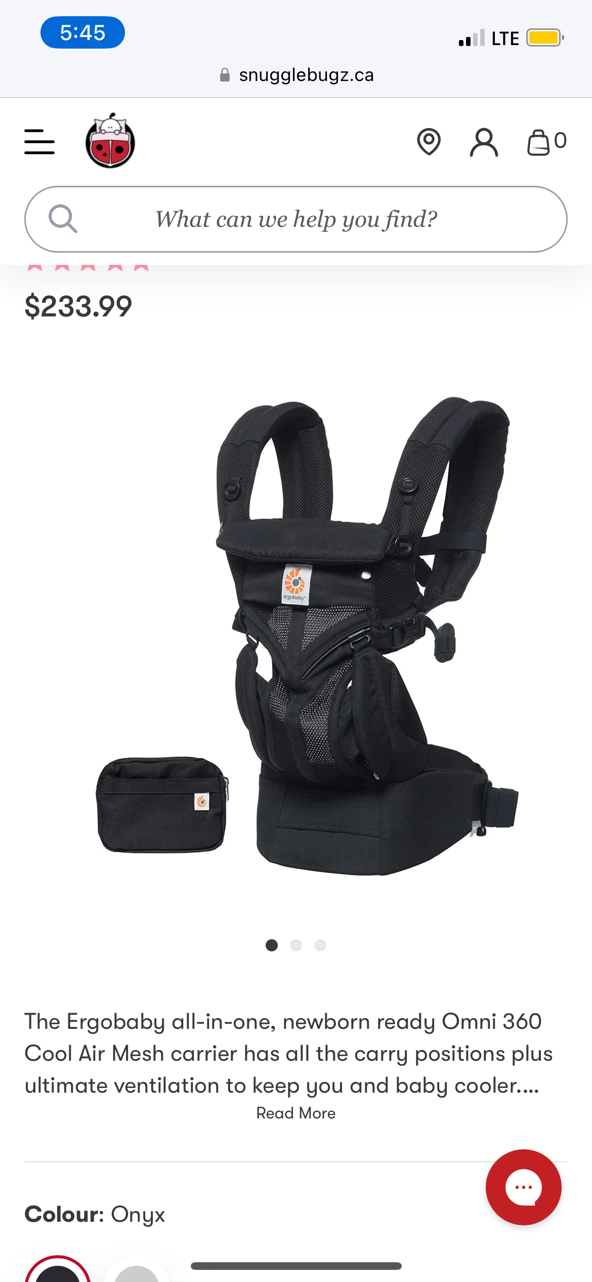 Ergobaby Omni 360 Cool Mesh Air Baby Carrier in Black