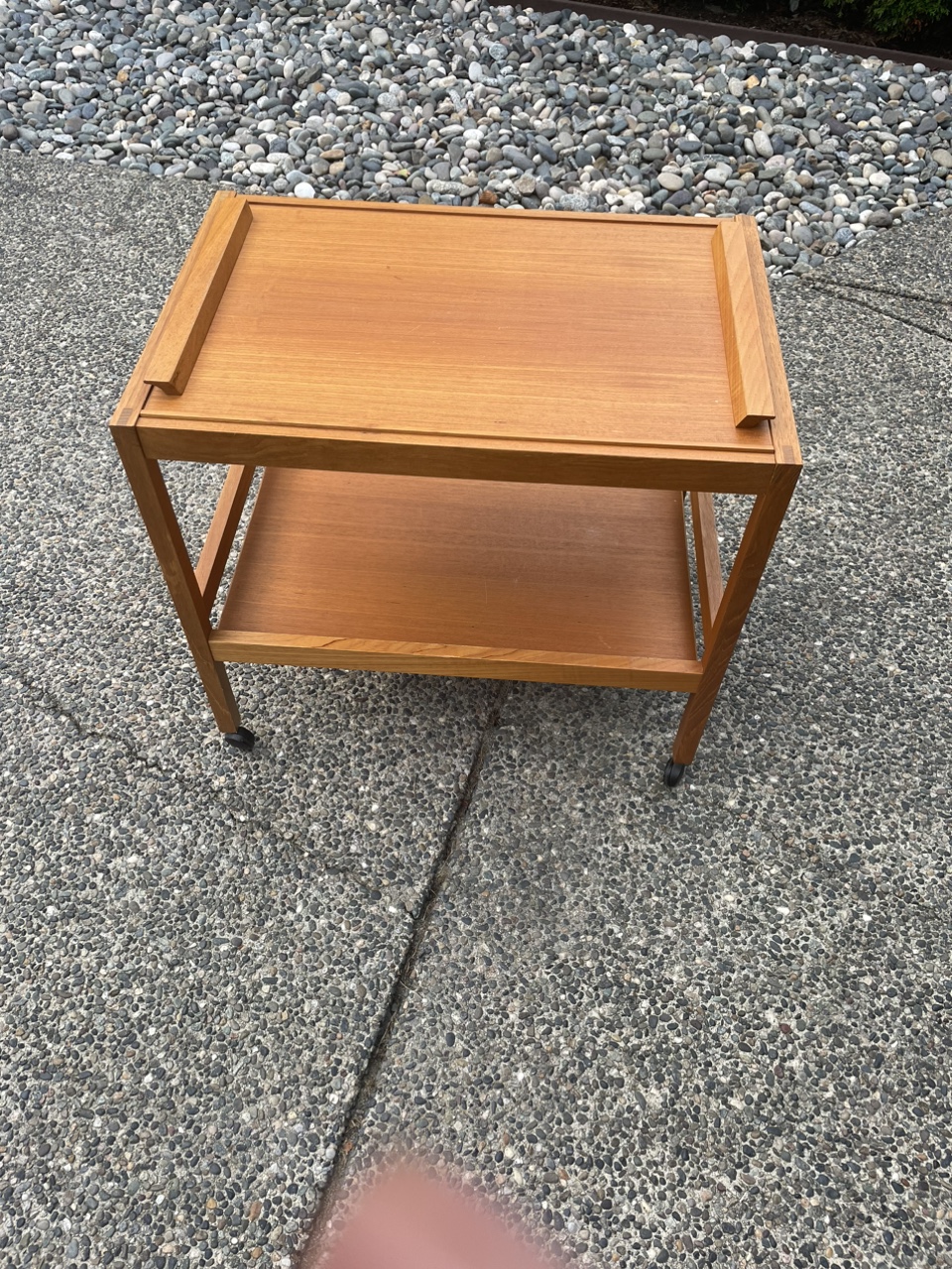 Teak Two-Tier Serving Cart