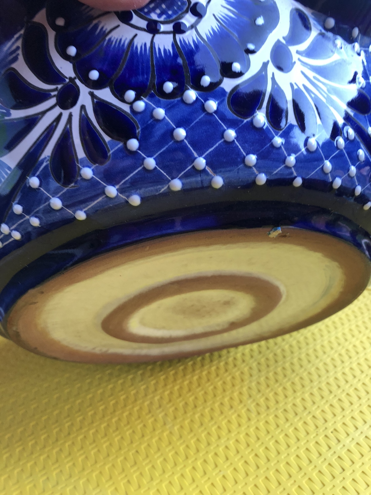 Blue and White Talavera Serving Basket or flower basket image indicator(4)