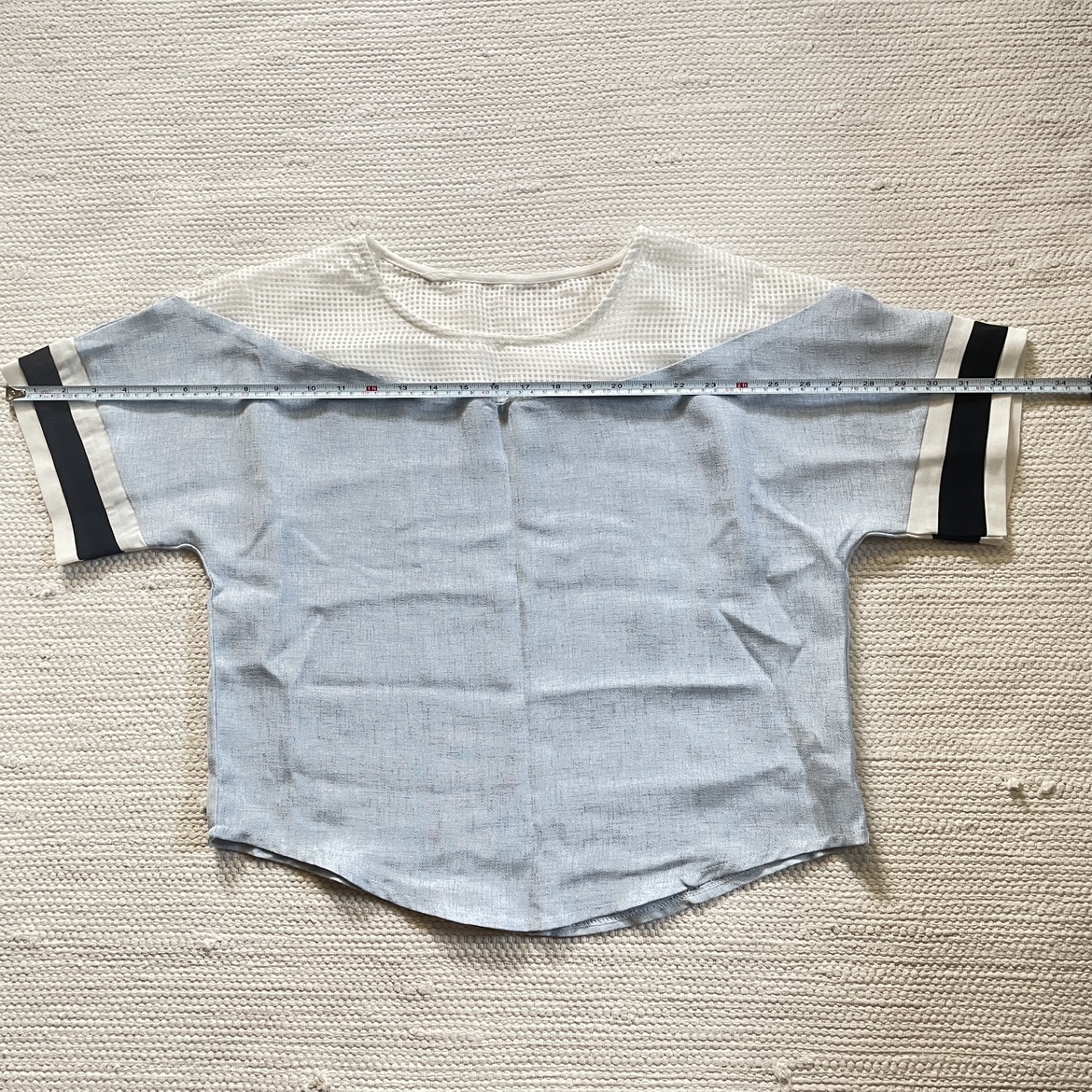 Korean Fashion Light Blue Linen Blend Blouse image indicator(6)