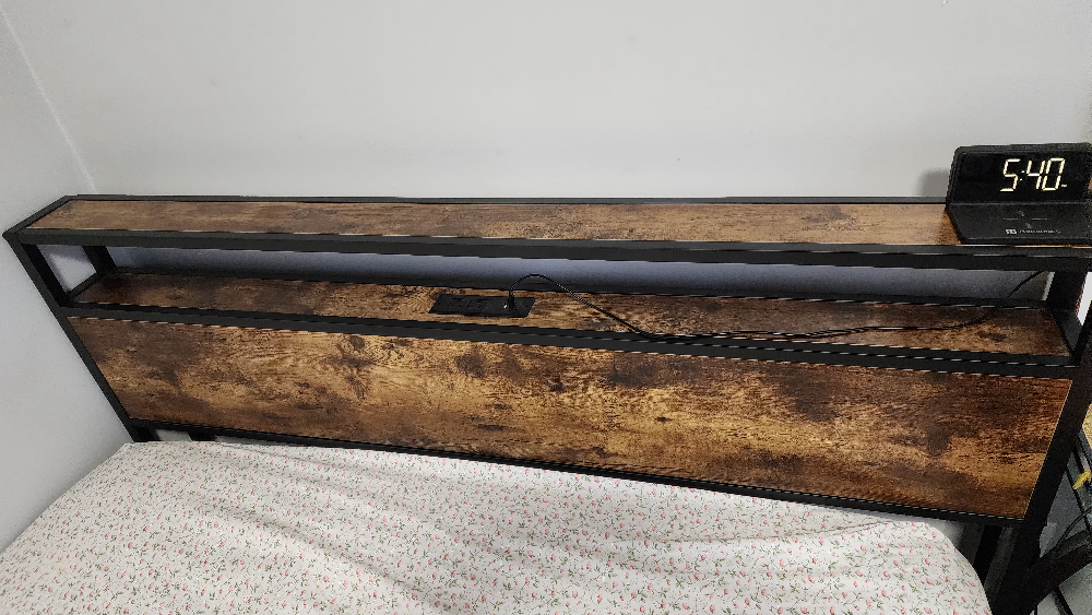 Queen Bed Frame with Charging Station - photo 2