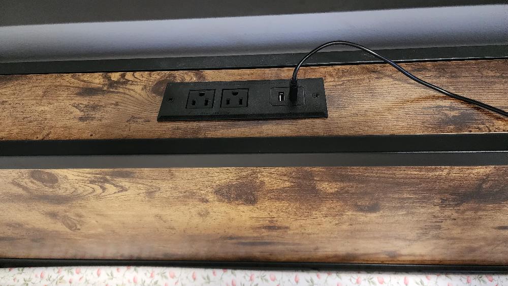 Queen Bed Frame with Charging Station - photo 3