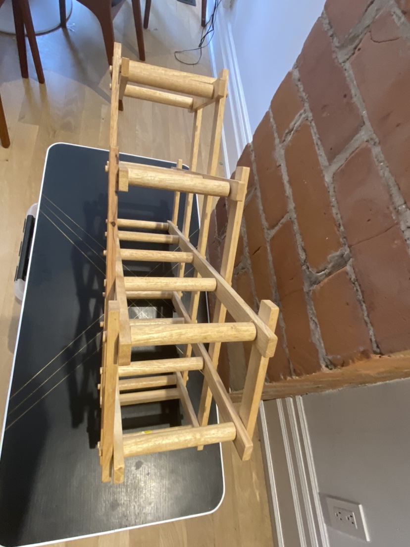 Vintage Wood Accordion Wine Rack image indicator(2)