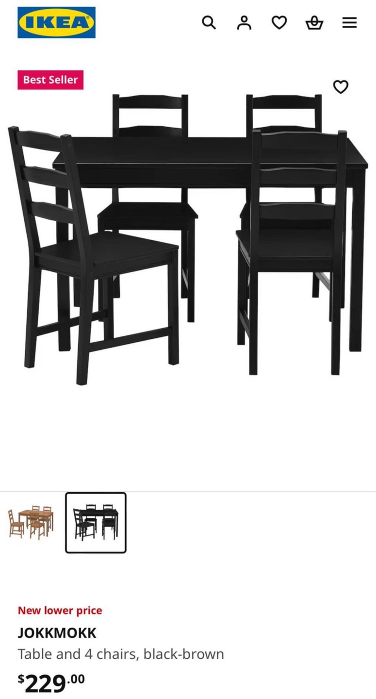Ikea table & 4 chairs - photo 2