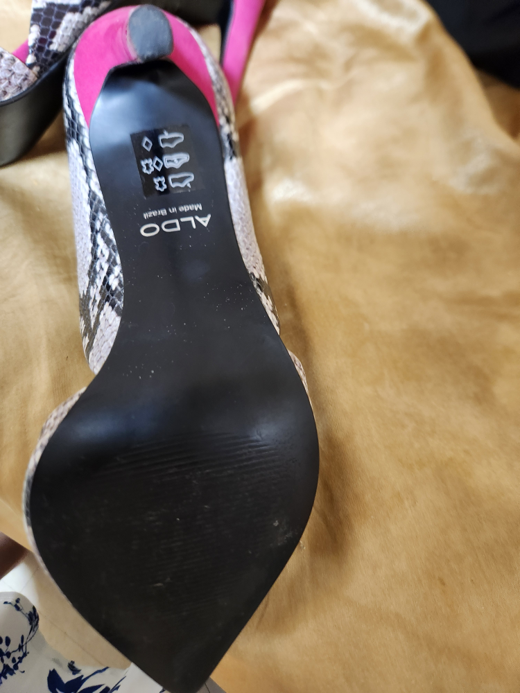 Aldo Snake Print Heels with Gorgeous Pink Heels image indicator(2)