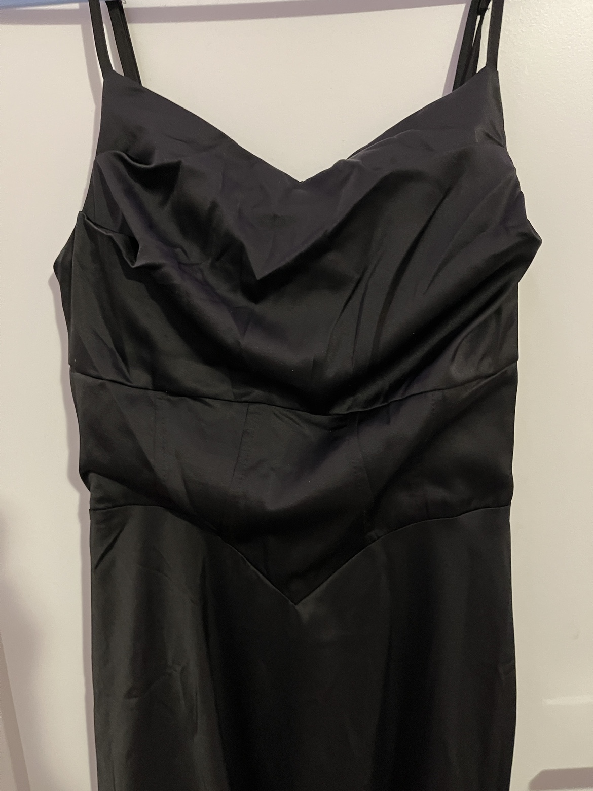 Black Satin Slip Dress - photo 3