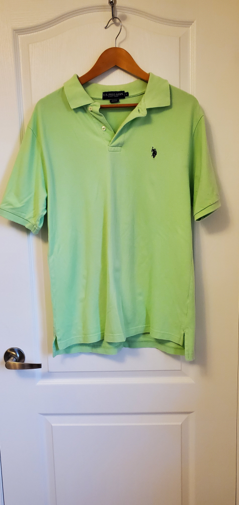 U.S. Polo Assn. Green Polo Shirt Size L Light Green