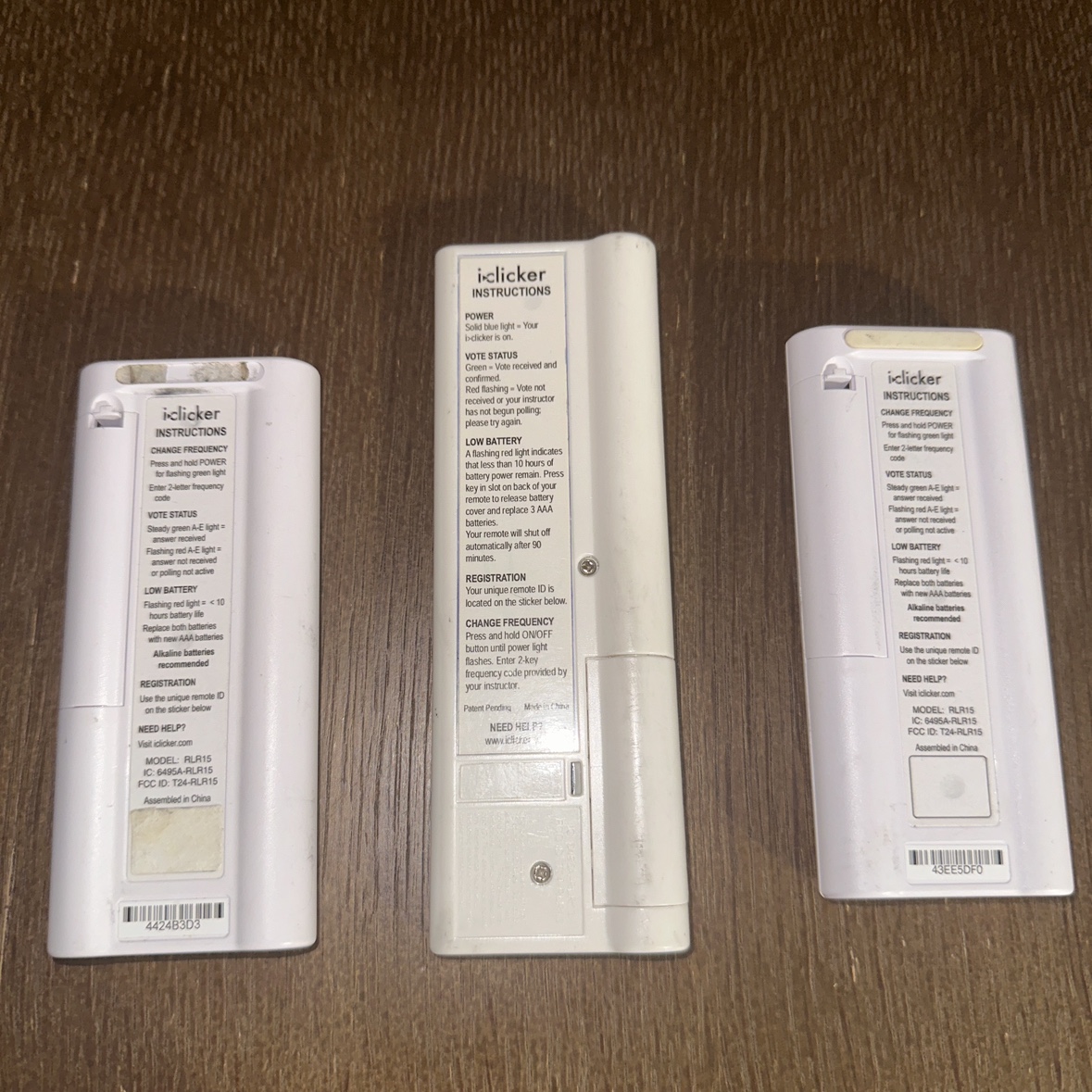 2 iclicker+ and 1 iclicker (student bundle) image indicator(2)