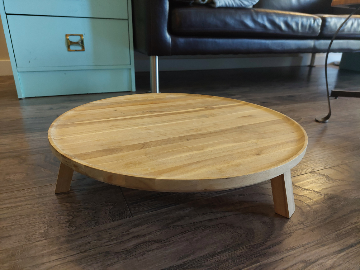 Round Wooden Tray Table
