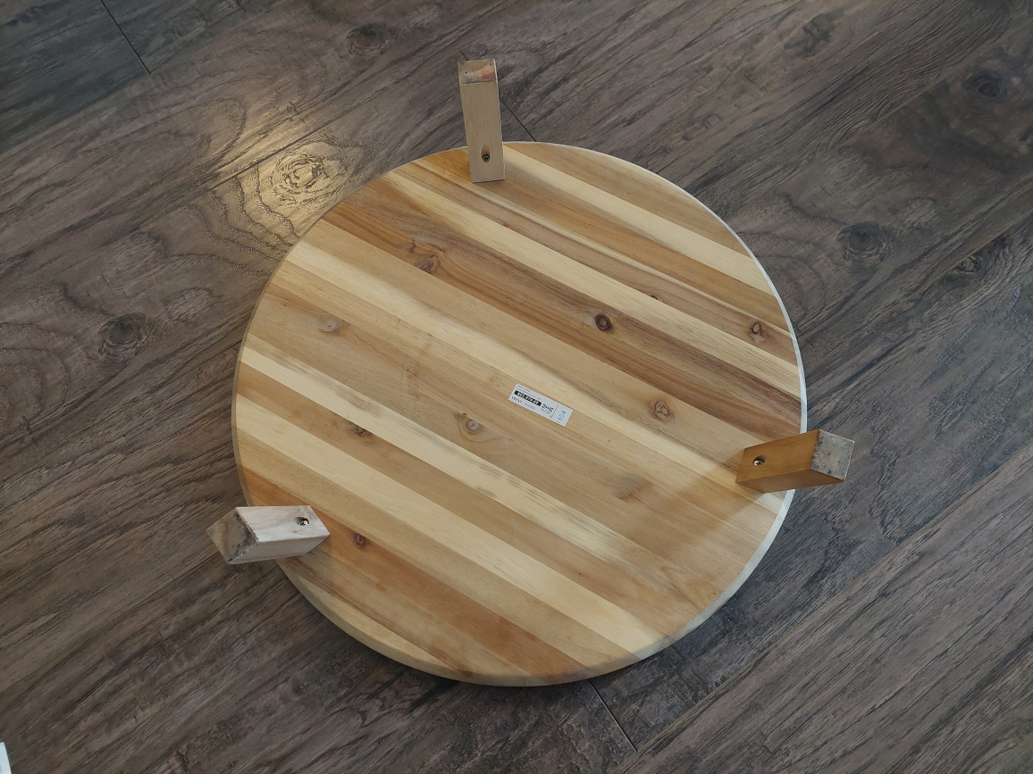 Round Wooden Tray Table - photo 3