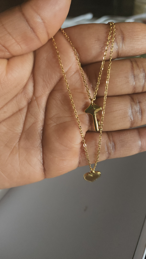Gold Key and Heart Necklace - photo 5