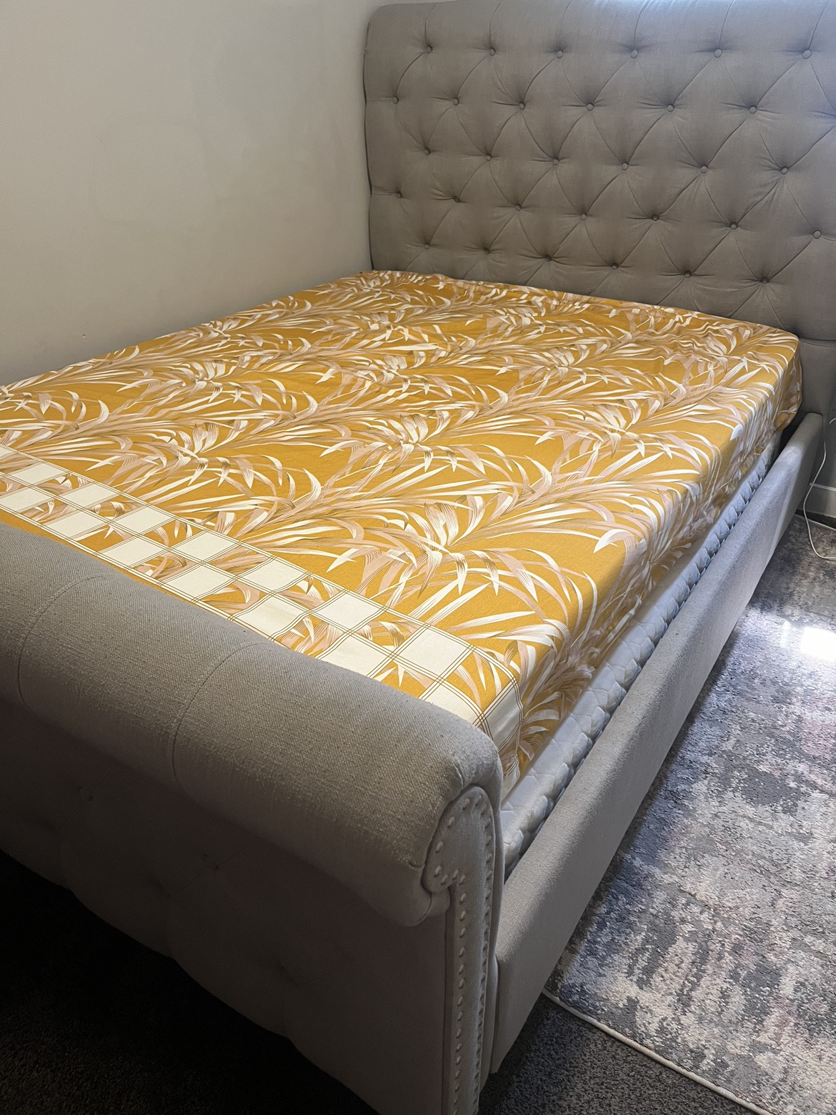 Sleigh Bed Frame queen size