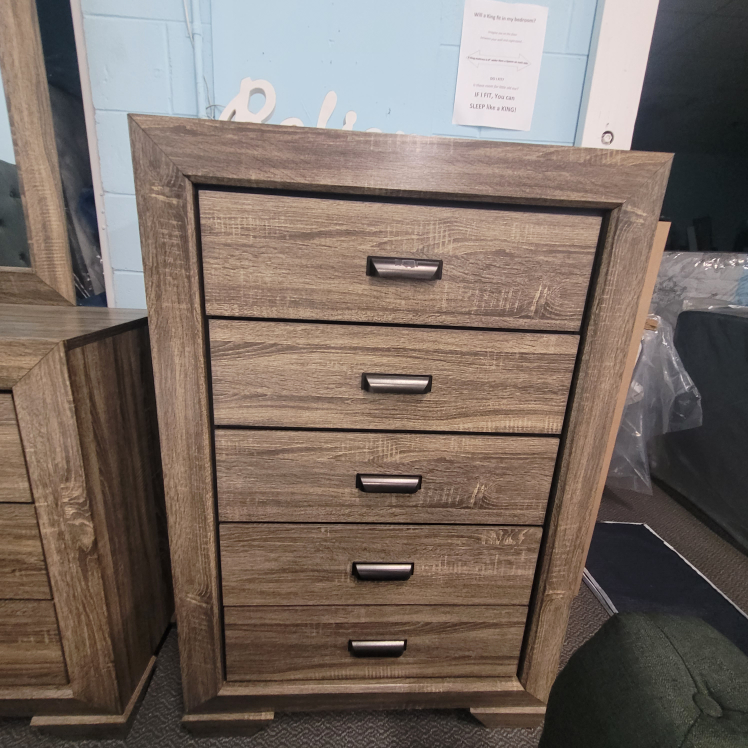 Dresser with Mirror and 5 Drawer Chest - photo 2