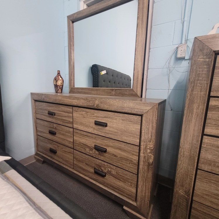 Dresser with Mirror and 5 Drawer Chest - photo 3