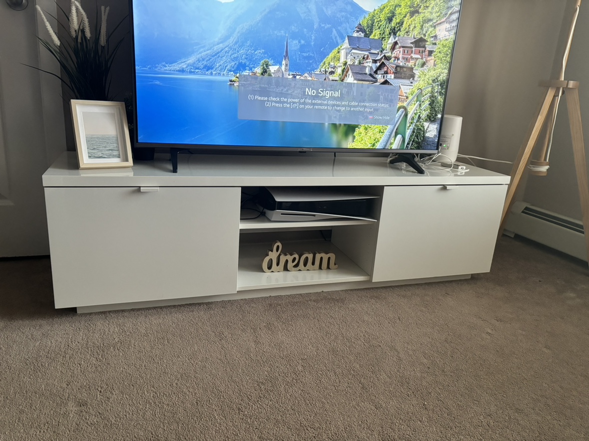 IKEAテレビ台　BYÅS ビーオース BYÅS ビーオース テレビ台, ハイグロス ホワイト, 160x42x46 cm