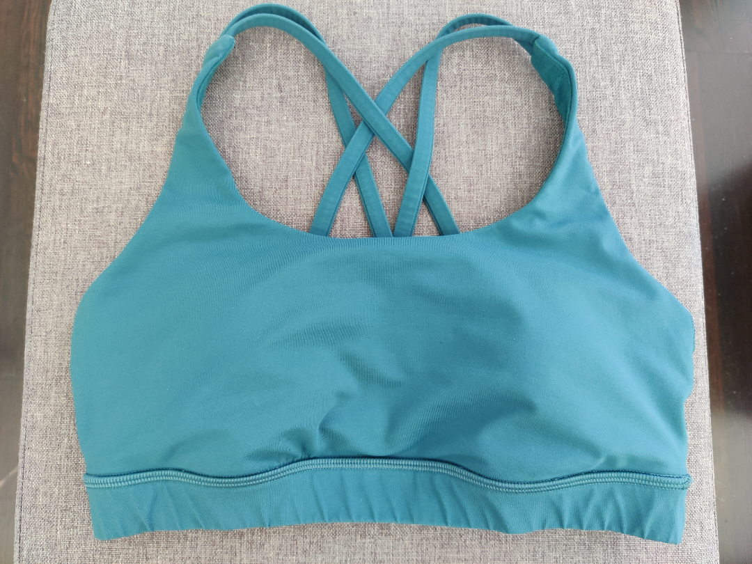 Lululemon Teal Energy Bra Size 6 thumbnail