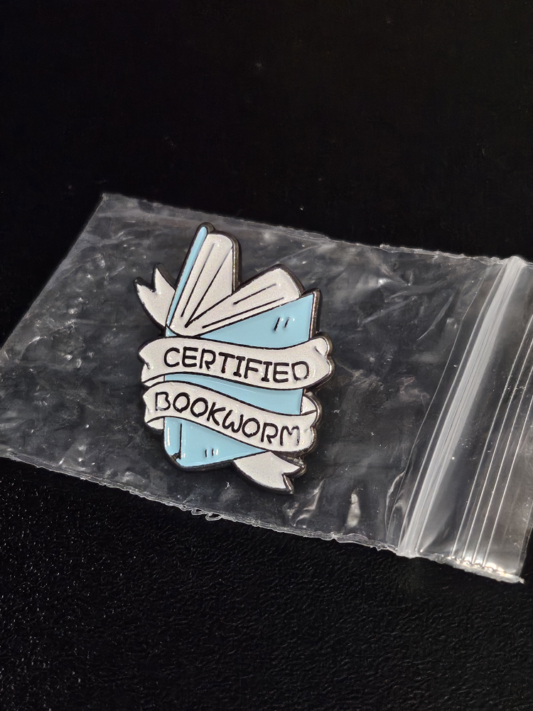 Certified Bookworm Pin