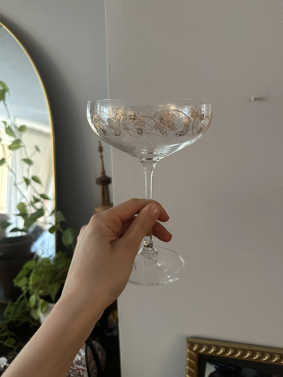 Anthropologie 24K Gold Set of 4 Coupes thumbnail