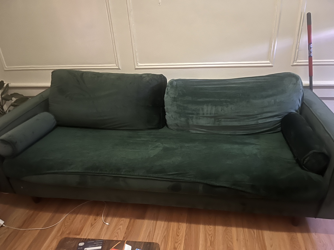 Green Velvet Sofa