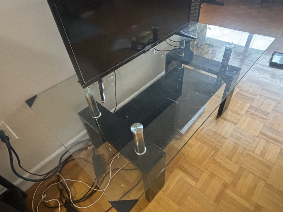 Glass Coffee Table with Shelf - photo 5