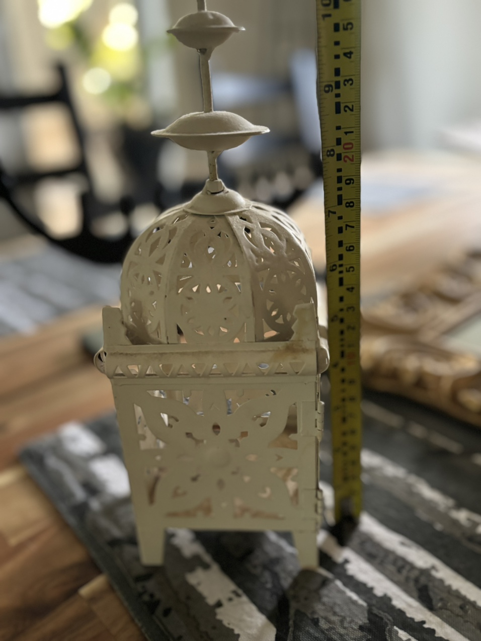 Off White Metal Lantern - photo 3