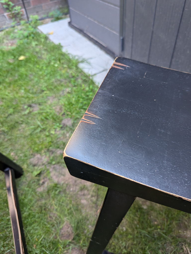 Two Black Wooden Japanese Inspired Stools image indicator(4)