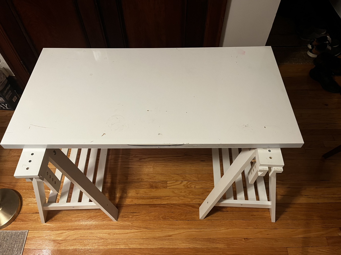 White Trestle Desk Ikea thumbnail