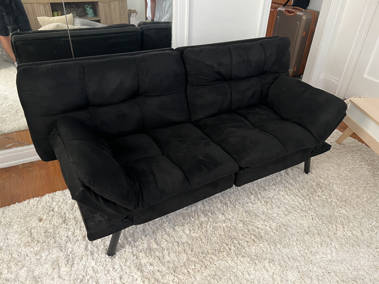 Black Futon Couch - photo 2