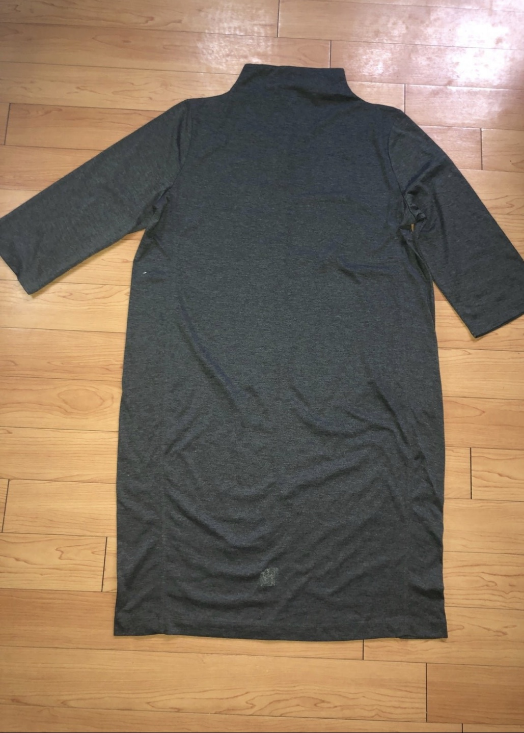 Gray Mock Neck 3/4 Sleeve Dress - photo 2