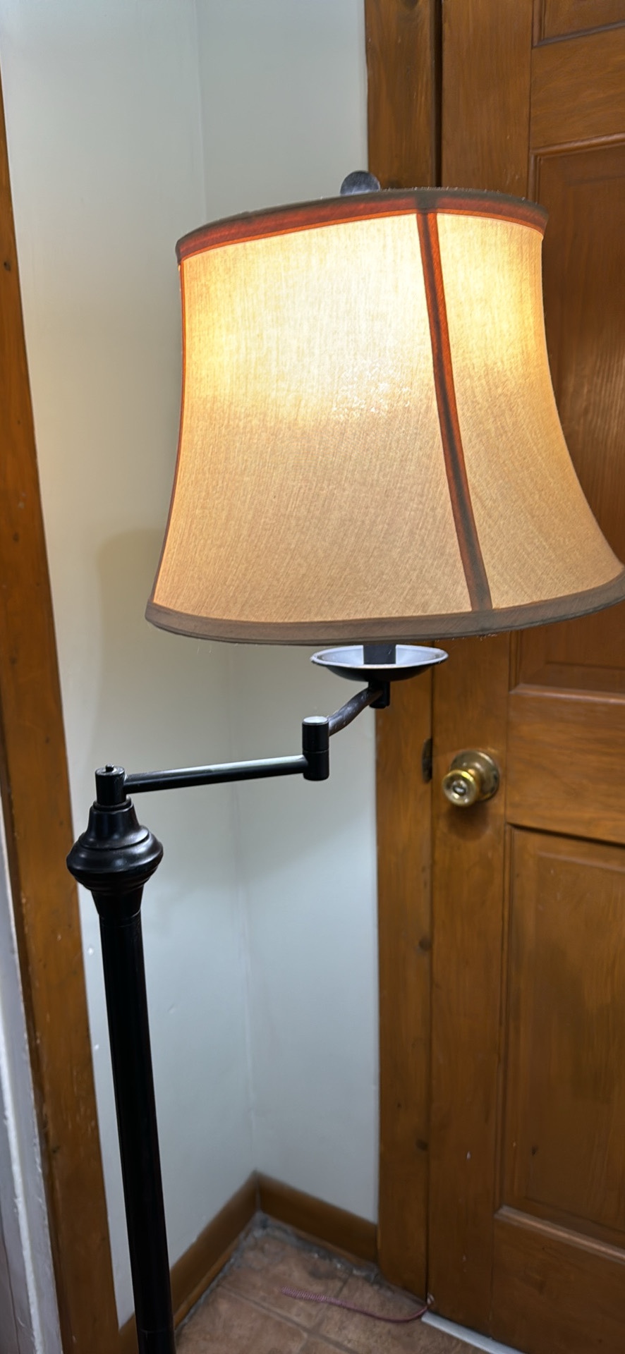 Black Floor Lamp with Adjustable Arm - photo 2