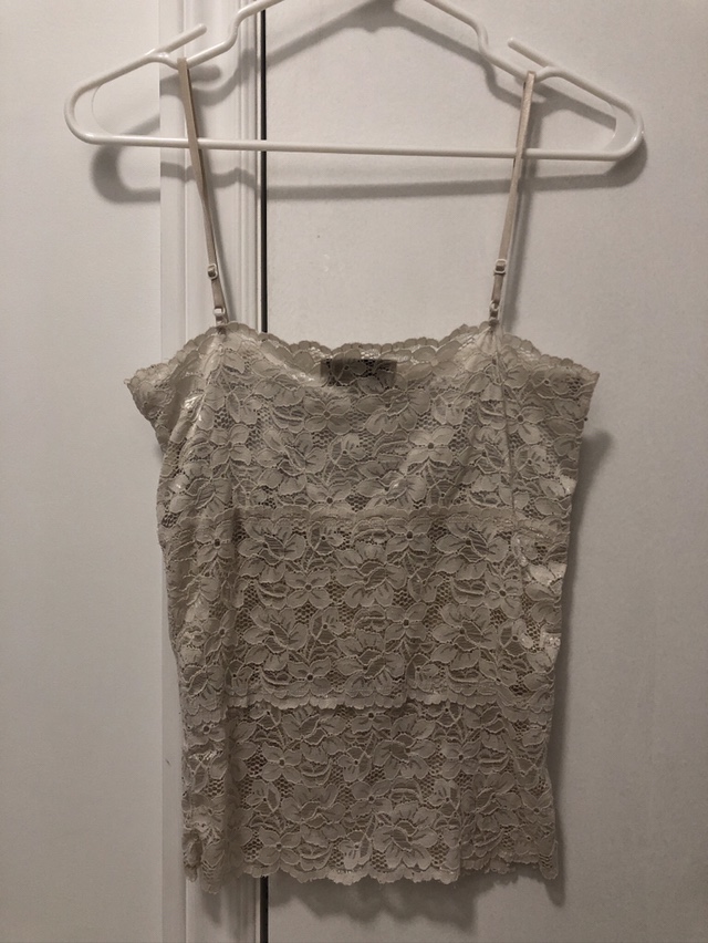 Costa Blanca Women's White Tank Top Spaghetti Straps Size Small image indicator(3)