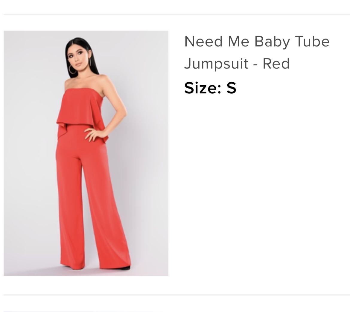 BNWT Red Jumpsuit