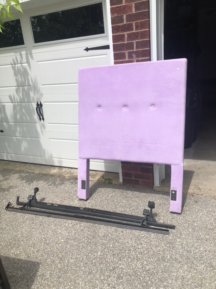 Purple Headboard and Bed Frame (Singe bed)