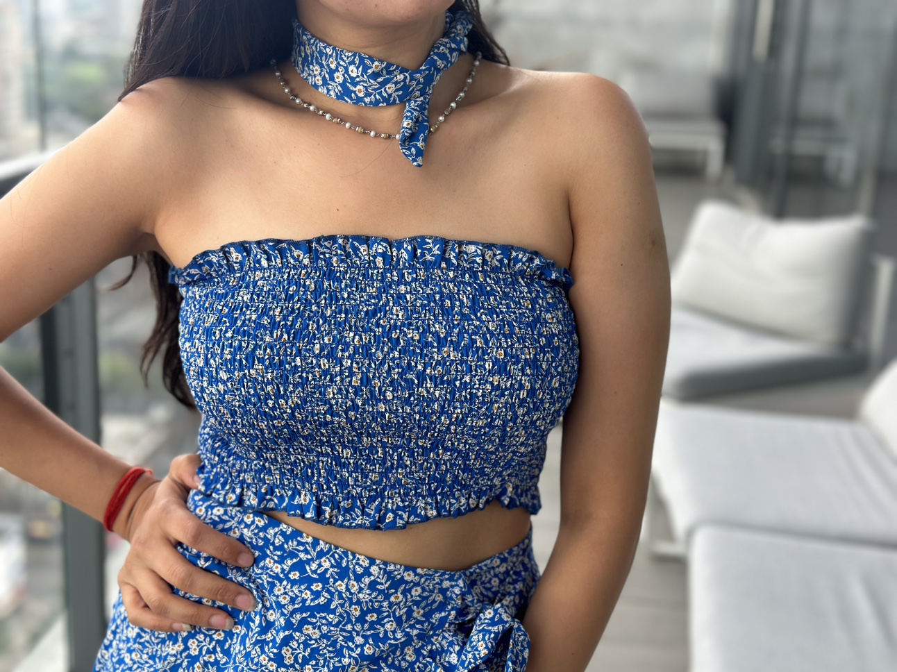 Blue Floral Dress image indicator(4)