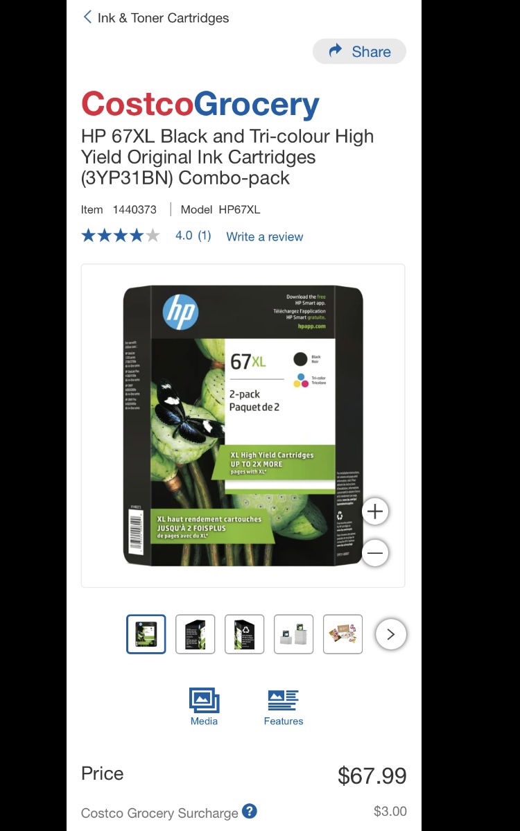 NEW HP 67XL Black and Tri-colour Ink Cartridges Combo-pack image indicator(5)