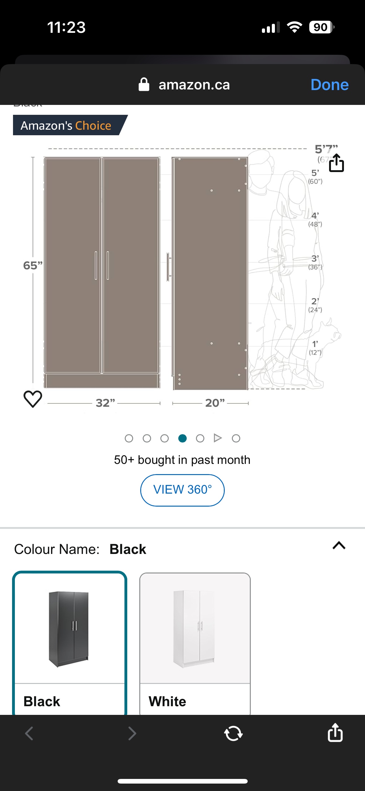 2-Door Wardrobe Cabinet Brand New in box image indicator(3)