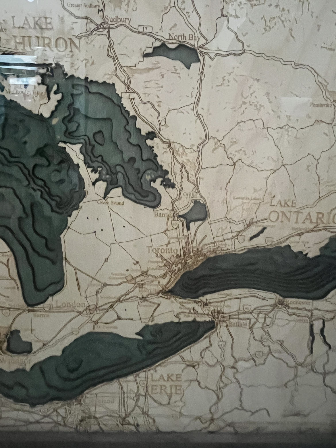 Great Lakes 3D Wood Map image indicator(2)