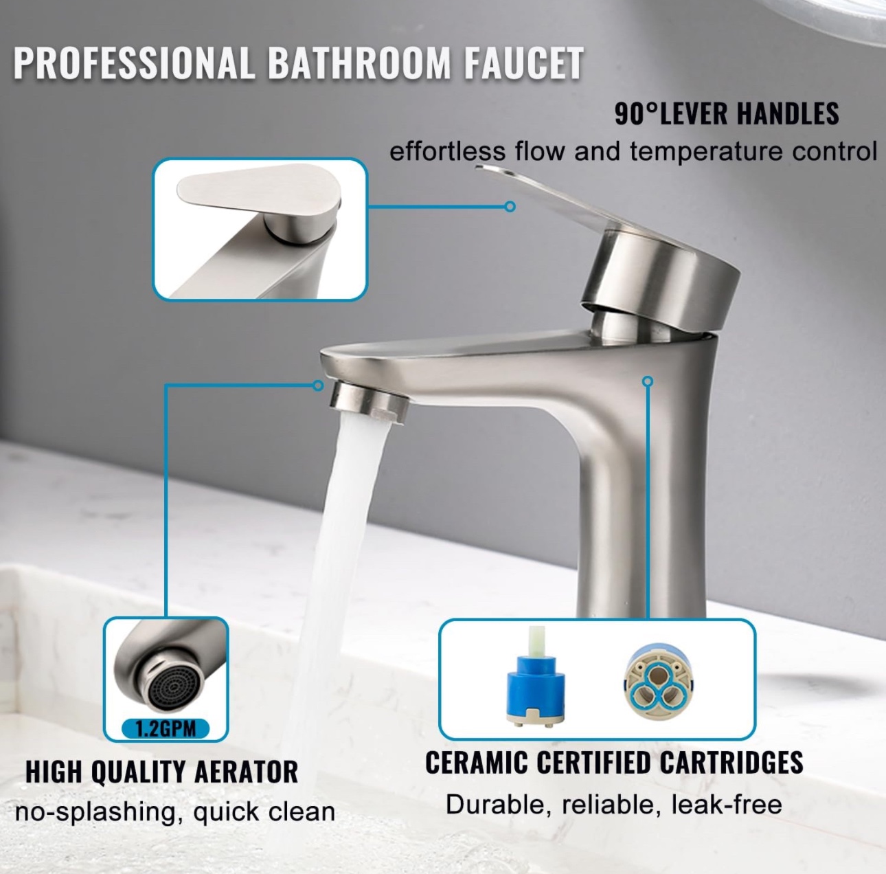 Single Hole Bathroom Faucet - photo 2