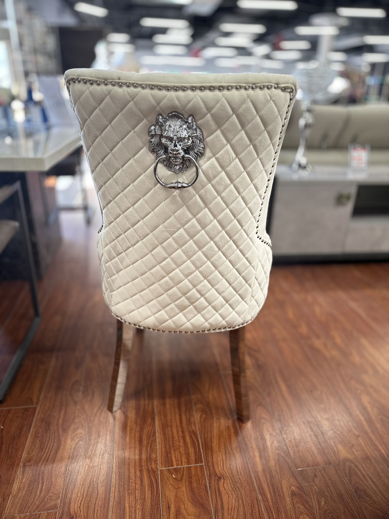 Cream knocker back dining chair