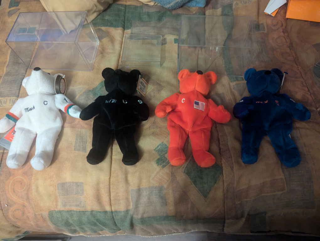 Set of 4 NHL Team Bears mark messier and Gretzky beanies image indicator(4)