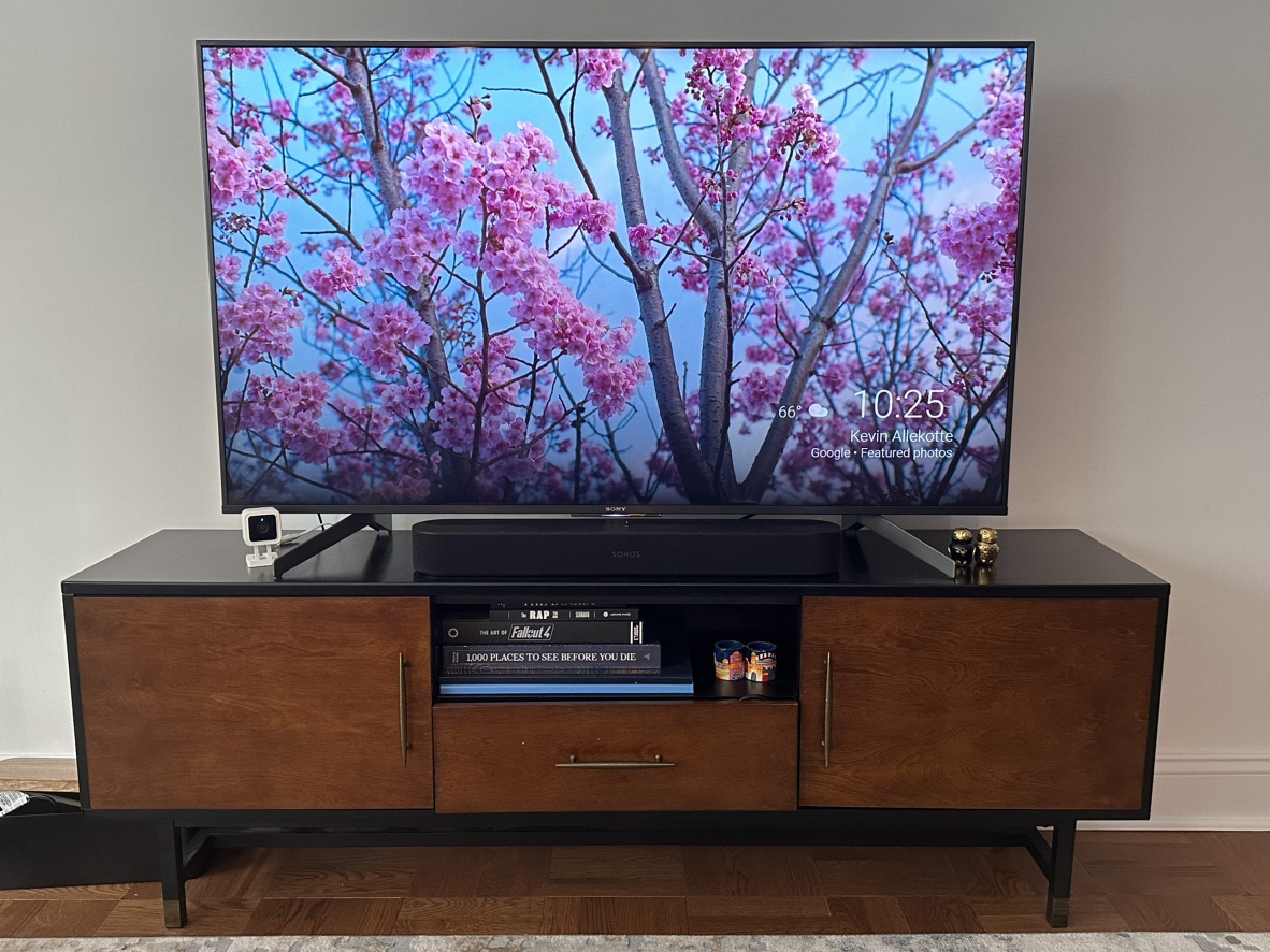 Mid century Modern Media Stand with storage thumbnail