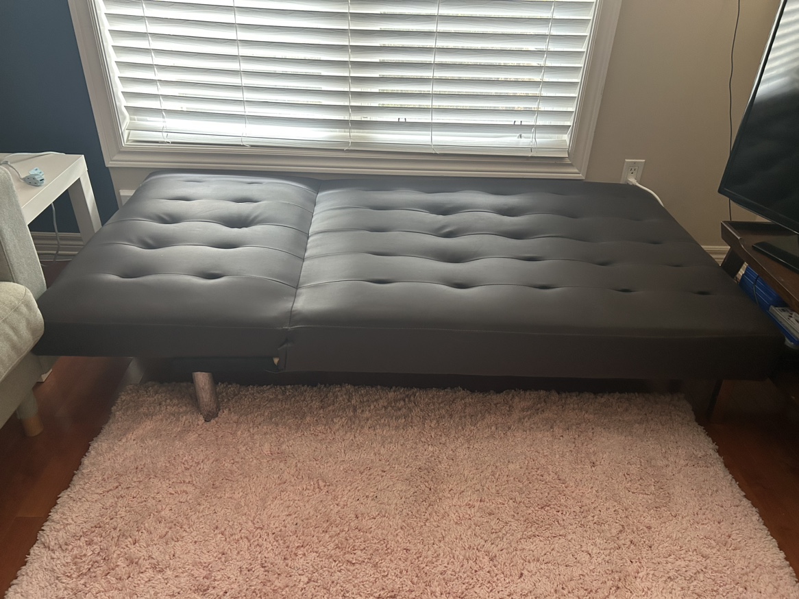 Adjustable Brown leather chaise